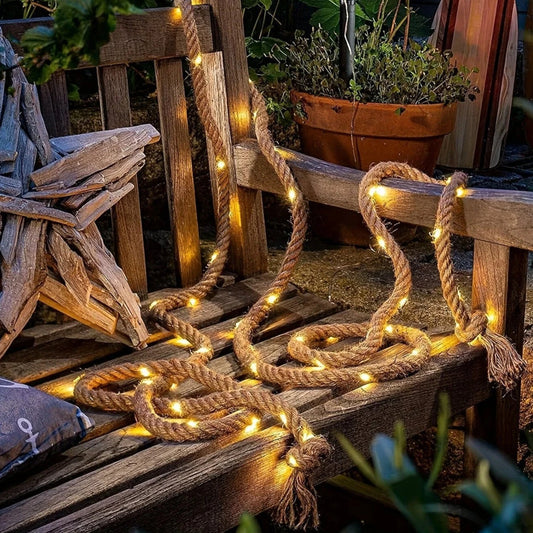 Solar Hemp Rope Lights
